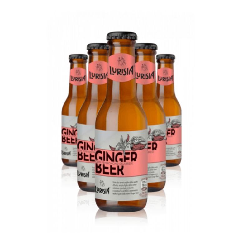 Immagine di GINGER BEER LURISIA CON PEPERONCINO - Confezione da 30 Bottiglie - CALABRESE 150ML