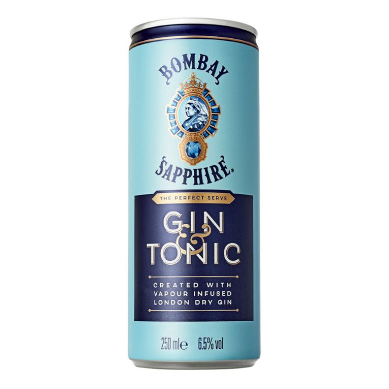 Immagine di BOMBAY GIN & TONIC LATTINA 25CL - Confezione da 12 Barattoli -