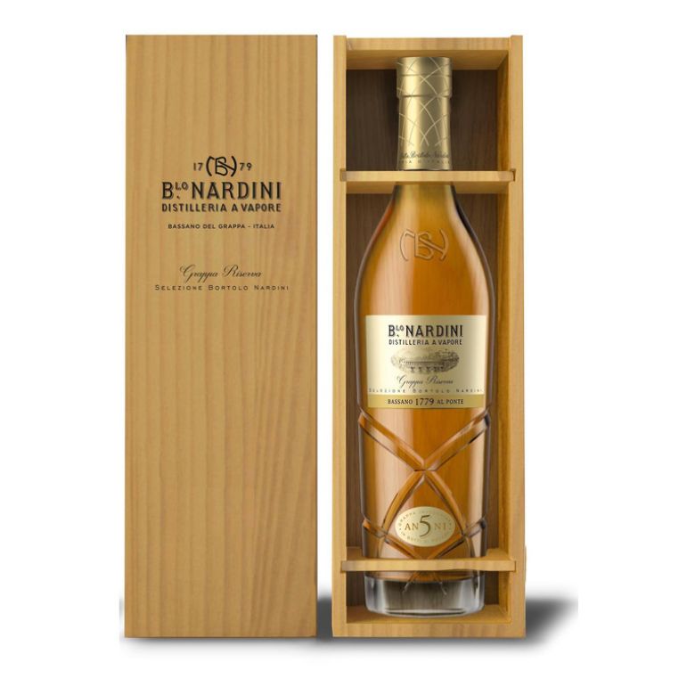 Immagine di GRAPPA NARDINI RISERVA 5 ANNI - 70CL - SELEZIONE ASTUCCIO IN LEGNO