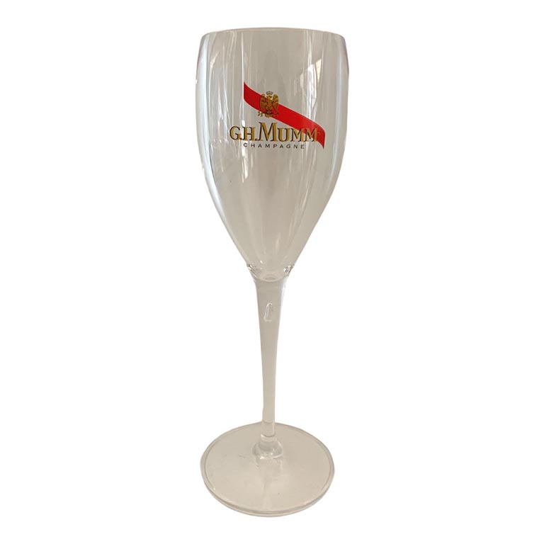 FLUTES PLASTICA TRASPARENTI MUMM - Confezione da 6 Bicchieri - COD: 8C068 -  Top Bevande