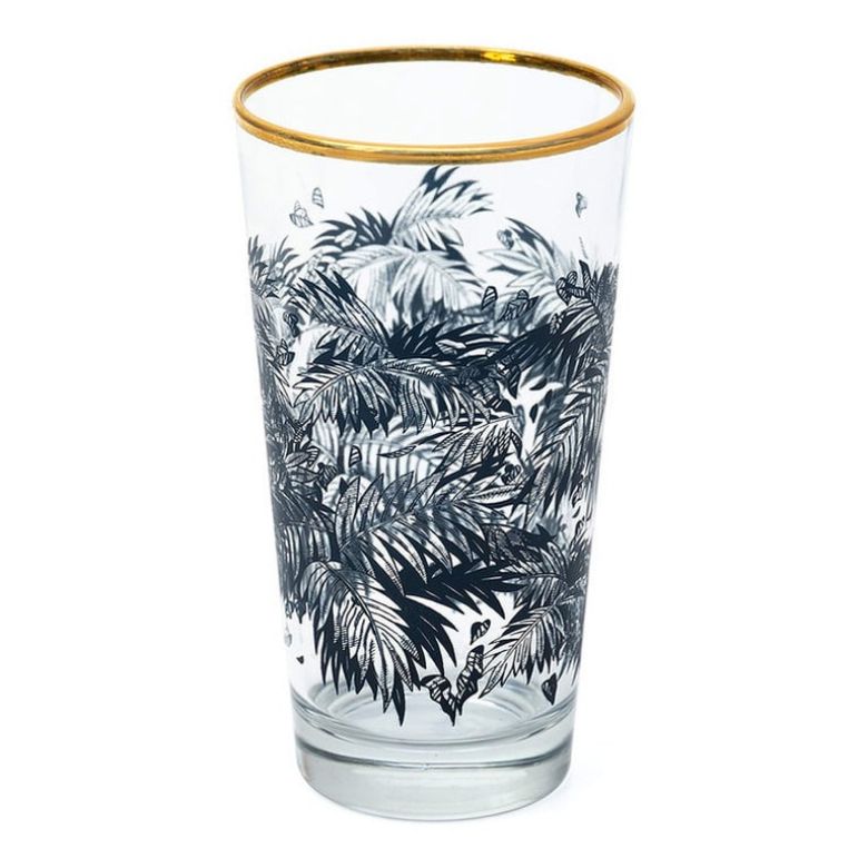 Immagine di BICCHIERE HIGHBALL CON BORDO ORO - Confezione da 6 Bicchieri - BACARDI