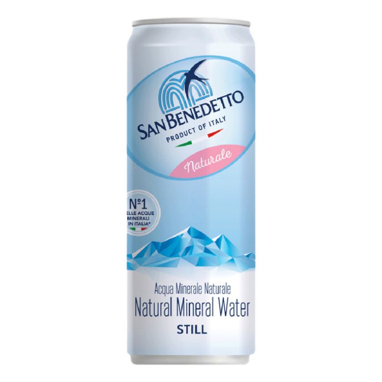 Immagine di ACQUA SAN BENEDETTO NATURALE-33CL - Confezione da 24 Barattoli - LATTINA