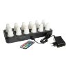 Immagine di KIT DI 12 LED CON ADATTATORE+CARC.+TELEC - COD 171486 DUNI MULTICOLORE