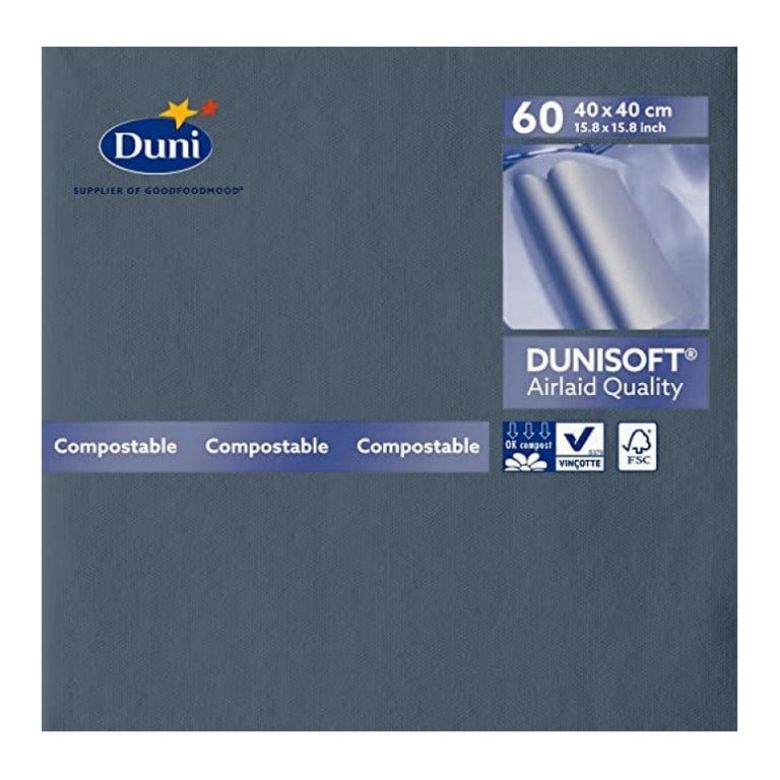 Immagine di TOVAGLIOLI DUNI SOFT 60pz 40x40 ARDESIA - COD 171554 DUNI