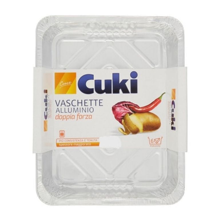 Immagine di VASCHETTA ALLUMINIO 6 PORZIONI x50pz - (COD 102) CUKI 238ML BASSA