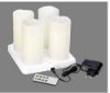 Immagine di KIT DI 4 LED CON ADATTATORE+CARC.+TELEC - COD 174428 DUNI BIANCO PILLAR IN CERA