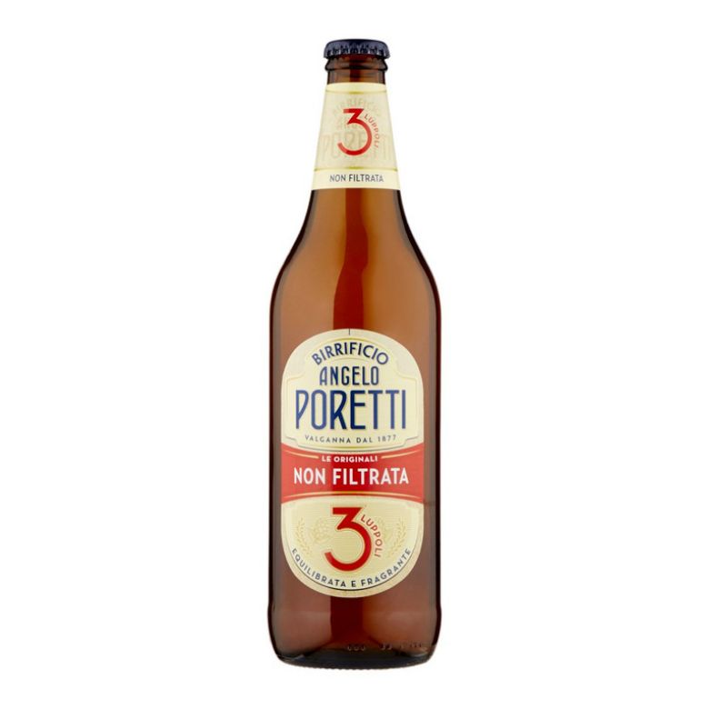 Immagine di BIRRA PORETTI 3 LUPPOLI - 33CL - Confezione da 24 Bottiglie - NON FILTRATA
