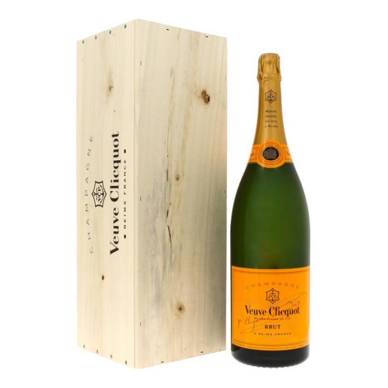 Immagine di VEUVE CLICQUOT CHAMPAGNE BRUT-6T - CASSA IN LEGNO MATHUSALEM