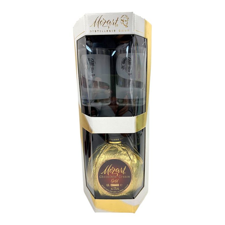 Immagine di LIQUORE MOZART GOLD GIFT BOX - 2 BICCHIERI + BOTTIGLIA 50CL