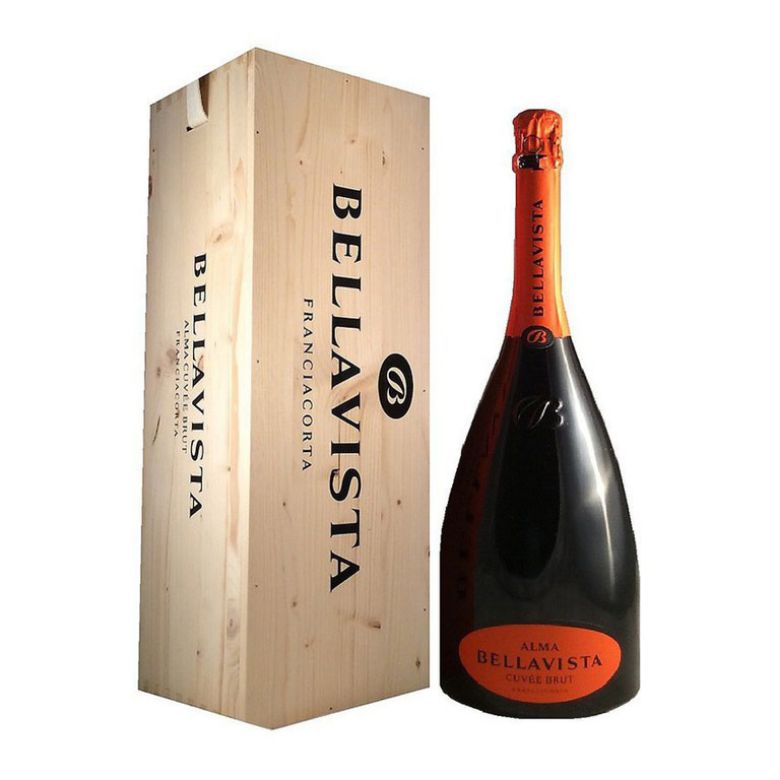 Immagine di BELLAVISTA SPUMANTE GRANDE CUVÉE-6LT - ALMA BRUT FRANCIA CORTA-CASSA LEGNO