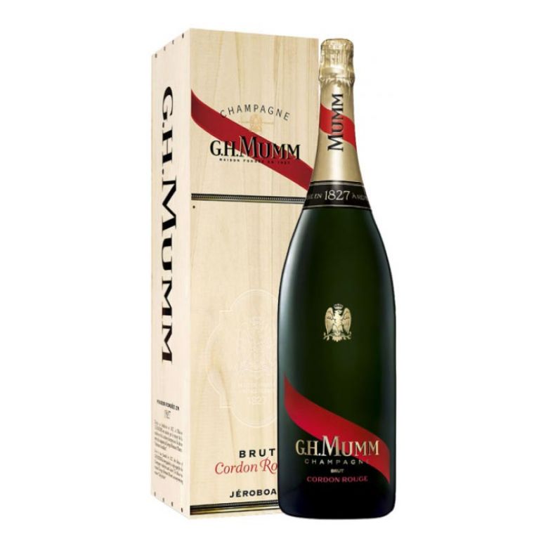 Immagine di G.H. MUMM CHAMPAGNE CORDON ROUGE-3LT - JEROBOAM  CASSA LEGNO