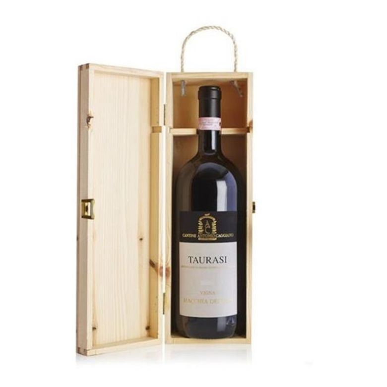 Immagine di VINO CANTINE CAGGIANO TAURASI DOCG - MACCHIA DEI GOTI 2016 CASSA LEGNO-1,5LT