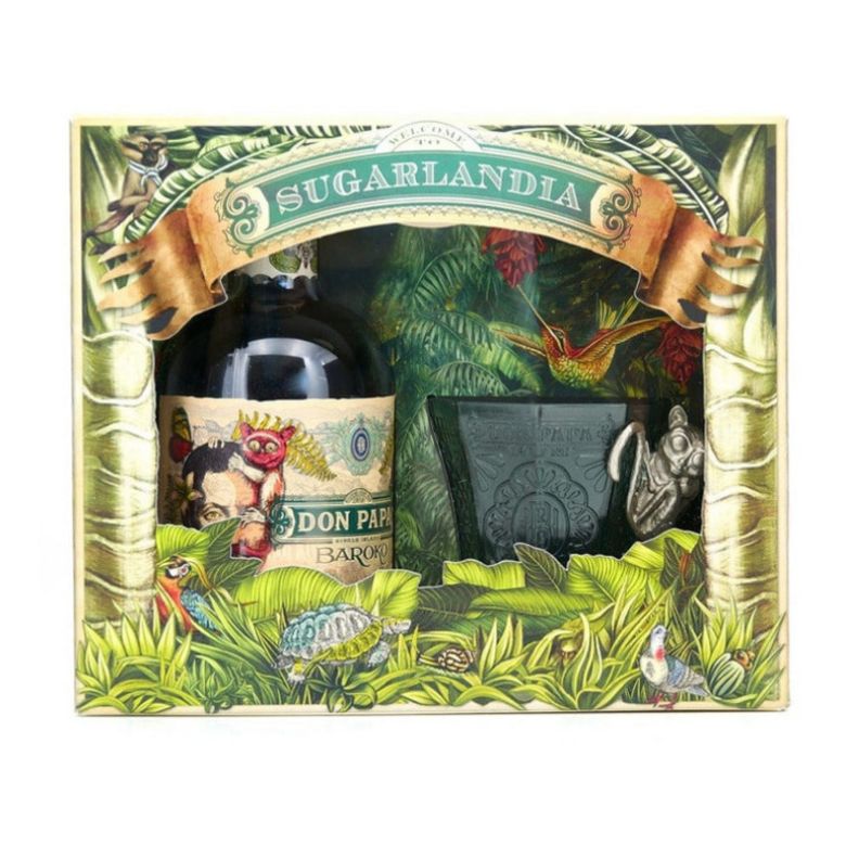 Immagine di RUM DON PAPA BAROKO+GREEN GLASS 70CL - CONFEZIONE CON BICCHIERE