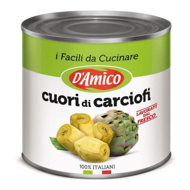 Immagine di D'AMICO CUORE DI CARCIOFI AL NATURALE - Confezione da 6 Pezzi - 2.550 KG