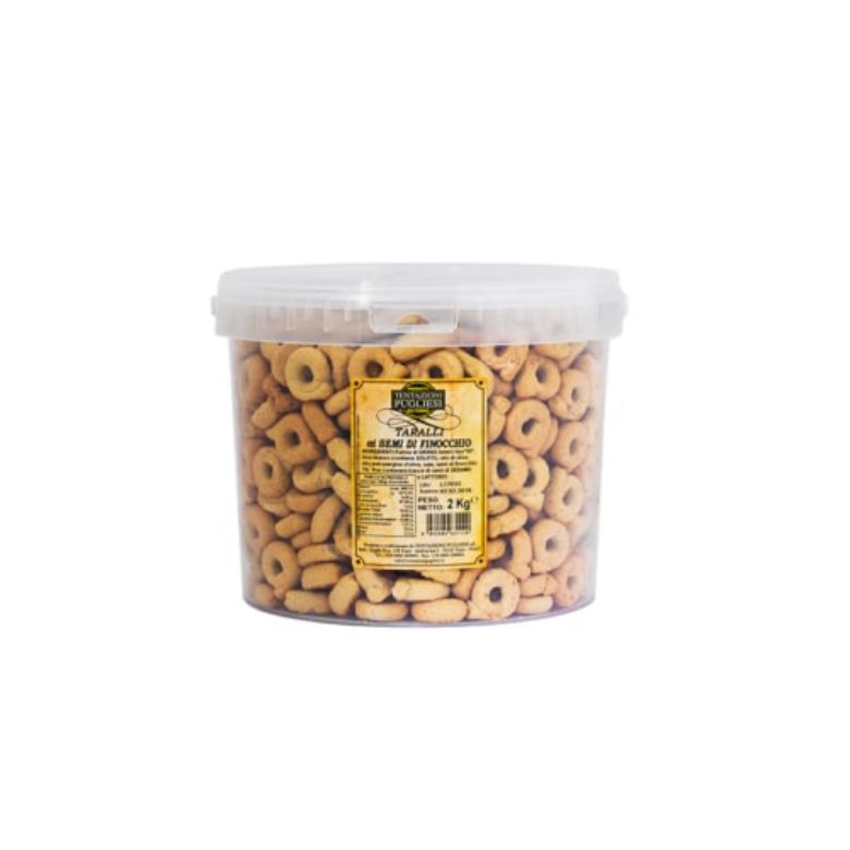 Immagine di SNACK SECCHIELLO 1KG.TARALLINI FINOCCHIO - Confezione da 2 Pezzi - TENTAZIONI PUGLIESI FINOCCHIO