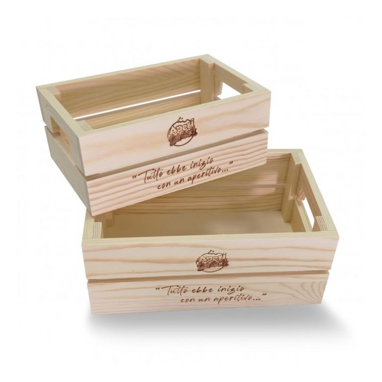 Immagine di SNACK CASSETTA LEGNO APERISNACK SET 2PZ