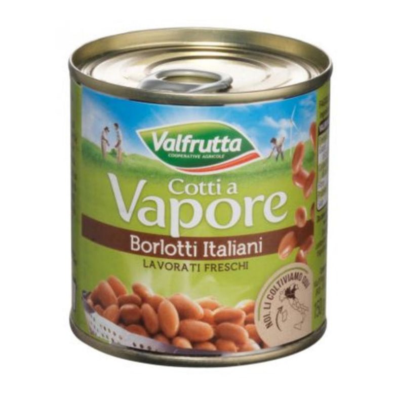 Immagine di VALFRUTTA FAGIOLI BORLOTTI 1KG - Confezione da 6 Pezzi - COTTI A VAPORE