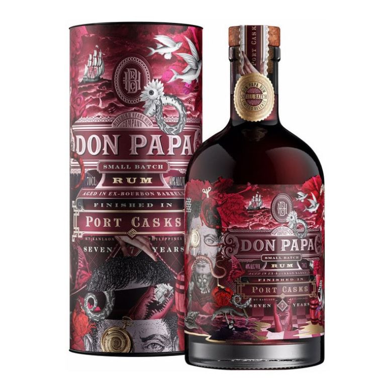 Immagine di RUM DON PAPA FINISHED IN PORT CASK-75CL - 7 YEARS -ASTUCCIATO
