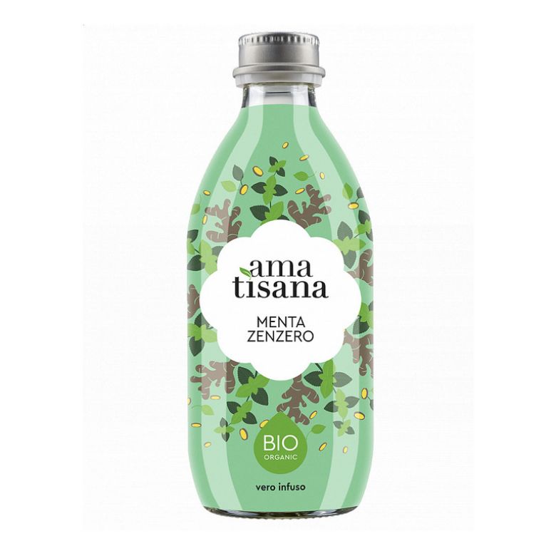 Immagine di AMA_TISANA MENTA ZENZERO BIO 0,33CL - Confezione da 12 Bottiglie -