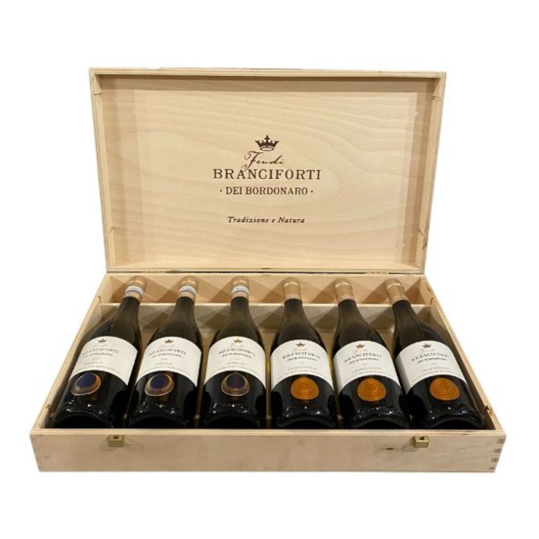 Immagine di CASSETTA LEGNO 6 VINI BRANCIFORTI - CHARDONNAY, MERLOT