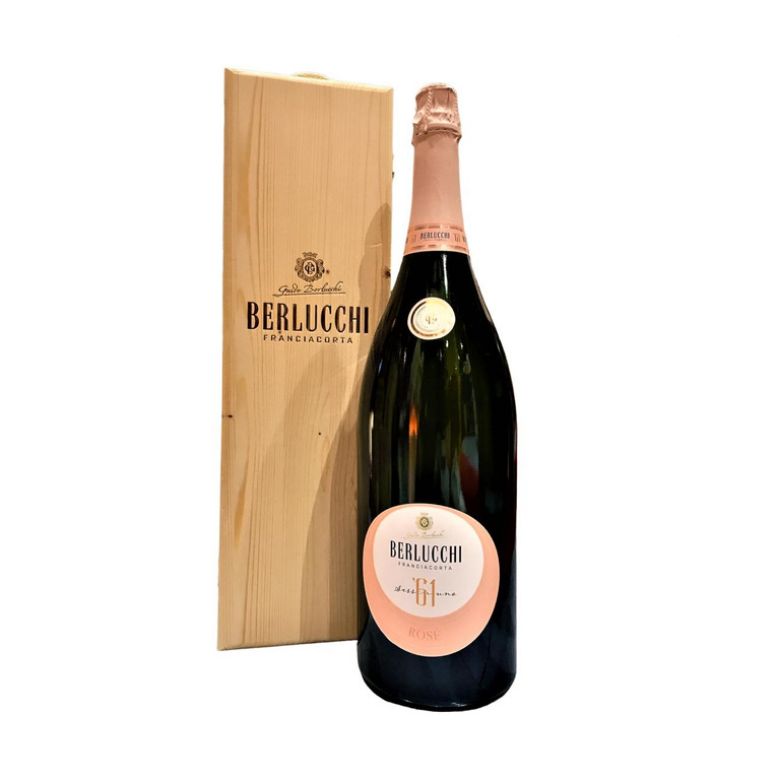 Immagine di BERLUCCHI '61 ROSE' 3LT. FRANCIACORTA - JEROBOAM - ASTUCCIO IN LEGNO