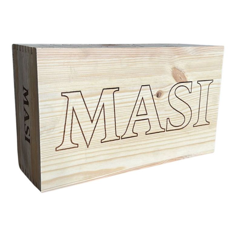 CASSETTA LEGNO VUOTA x 2 bott. MASI - Top Bevande