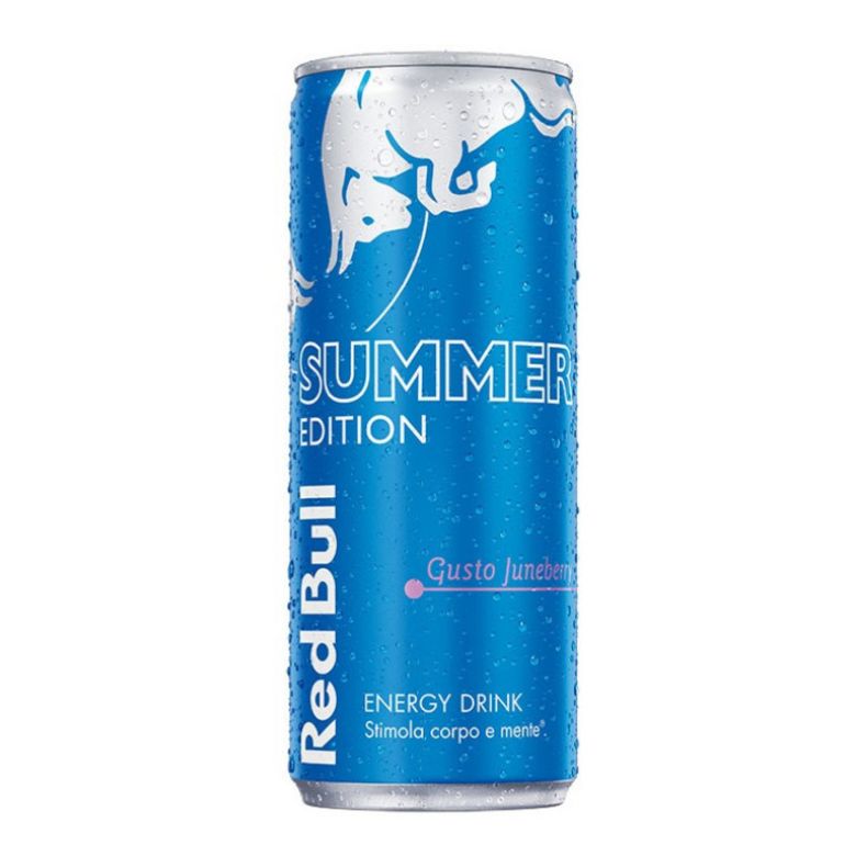 Immagine di RED BULL JUNEBERRY SUMMER EDITION 25 CL - Confezione da 24 Barattoli - LATTINA BLEU