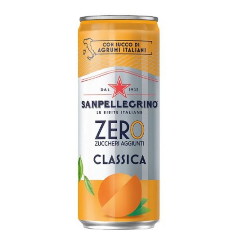 Immagine di SANPELLEGRINO ARANCIATA ZERO 33 CL - Confezione da 24 Litro - LATTINA