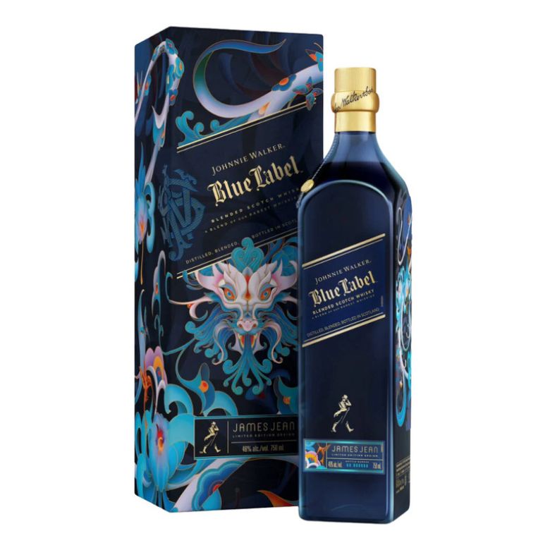 Immagine di WHISKY JOHNNIE WALKER BLUE LABEL -70CL - JA. JEAN YEAR OF THE DRAGON LIM.EDITION