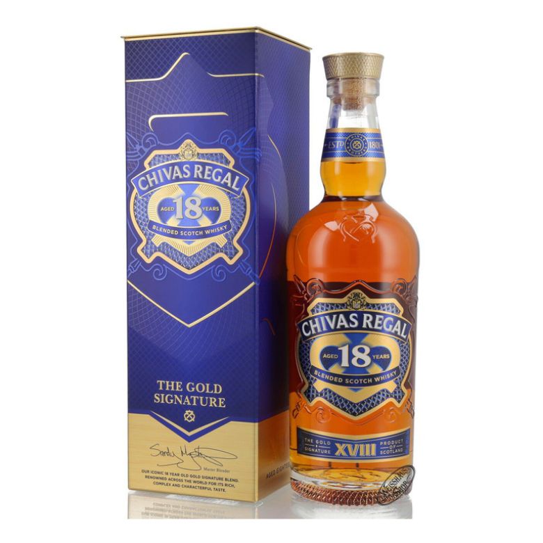 Immagine di WHISKY CHIVAS REGAL AGED 18 YEARS-70CL - GOLD SIGNATURE-ASTUCCIATO TAP. METALLO
